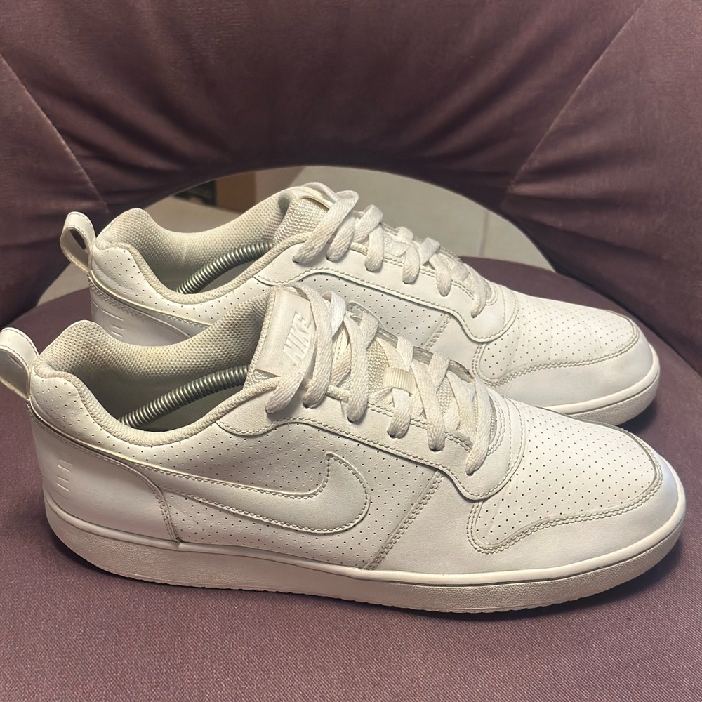 Nike Men's Court Vision Low Leather White Sneakers